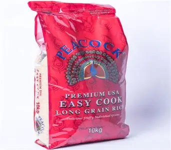 PREMIUM EASY COOK LONG GRAIN PEACOCK RICE. 10g